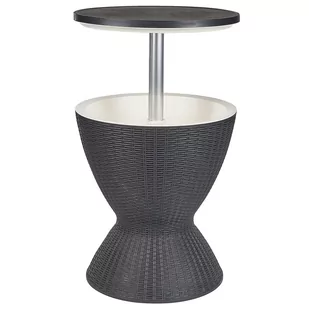 Okrągły stolik z funkcją chłodzenia, Aisa, ⌀ 48 cm, czarny - Stoły ogrodowe - miniaturka - grafika 1