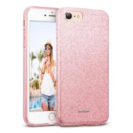 Etui i futerały do telefonów - Etui na telefon komórkowy Apple iPhone 7 / 8 / SE 2 Etui ochronne Glitter Cover TPU, różowe złoto - miniaturka - grafika 1