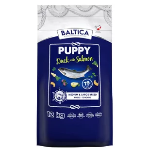 BALTICA Puppy Duck & Salmon ML 12kg ŁOSOŚ KACZKA - Sucha karma dla psów - miniaturka - grafika 1
