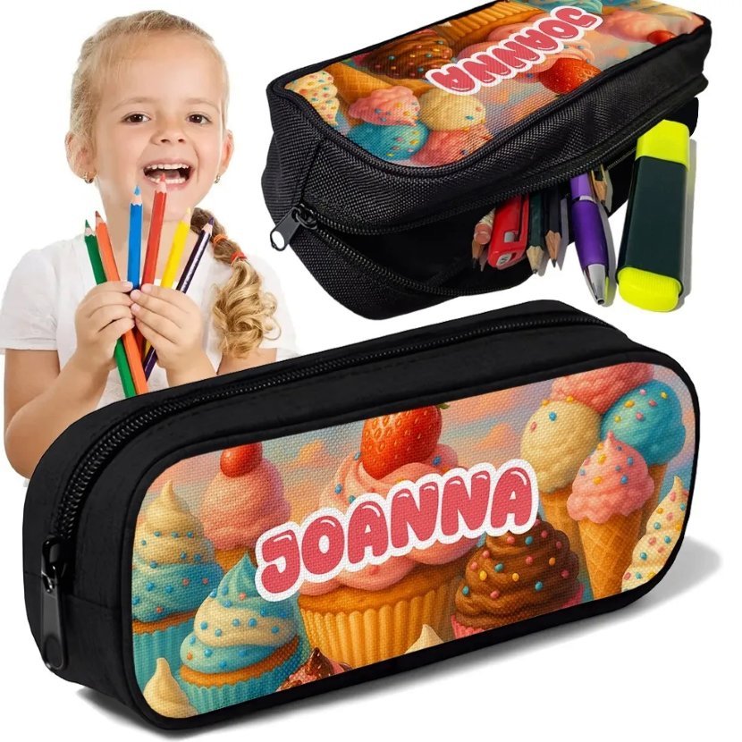 Piórnik TUBA z imieniem Lody Słodkości Personalizowany Szkolny Prezent