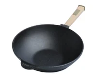 Patelnie - Żeliwna patelnia wok, 25 cm - miniaturka - grafika 1