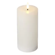 Świece - Świeca LED woskowa filarowa FLAMME FLOW biała 17,5cm 1500h - miniaturka - grafika 1