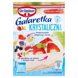 Dr. Oetker Galaretka krystaliczna smak truskawka-wanilia 72 g - Dodatki do ciast w proszku - miniaturka - grafika 1