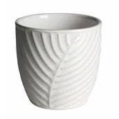 Donice - Osłonka ceramiczna JUNE 13,5 x 13,5 x 13 cm kremowa - miniaturka - grafika 1