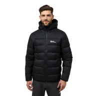 Kurtki męskie - Męska kurtka puchowa Jack Wolfskin NEBELHORN DOWN HOODY M black - XL - miniaturka - grafika 1