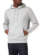 Bluzy męskie - Tommy Hilfiger Męska bluza z kapturem TJM Regular Fleece Hoodie, Lt Grey Htr, XXL - miniaturka - grafika 1