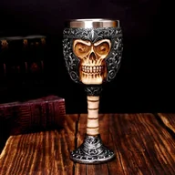 Szklanki - Epicki Kufel Kielich Czaszka Hełm Stal Nierdzewna 150ml - miniaturka - grafika 1
