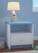 Szafy i szafki dla dzieci - Elior Szafka nocna dla chłopca Happy 4X - niebieska - miniaturka - grafika 1