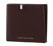 Portfele - Tommy Hilfiger Męskie portfele TH PREM LEA CC Flap and Coin, Dark Chestnut, Dark Chestnut - miniaturka - grafika 1