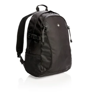 Plecak Swiss Peak Outdoor, czarny, poliester, 17x45x30 cm - Plecaki - miniaturka - grafika 1