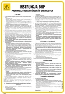 Instrukcje stanowiskowe BHP - IAE25 INSTRUKCJA BHP PRZY MAGAZYNOWANIU ŚRODKÓW CHEMICZNYCH, HN - PŁYTA ELASTYCZNA 0,4MM; (245X350MM) - miniaturka - grafika 1