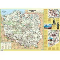 Demart Mapa Polski ścienna dla dzieci. Plansza edukacyjna na ścianę i biurko praca zbiorowa - Atlasy i mapy - miniaturka - grafika 1