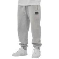 Spodnie sportowe męskie - MANTO Spodnie Dresowe Label 25 Grey Melange - miniaturka - grafika 1