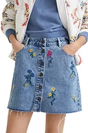 Spódnice - Desigual Spódnica damska FAL_Berna, niebieski, 40 - miniaturka - grafika 1