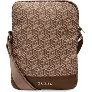 Guess Torba GUTB10HGCFSEW 10" brązowy/brown GCube Stripe Tablet Bag - Torby na laptopy - miniaturka - grafika 2