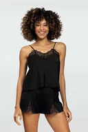 Piżamy damskie - Damska piżama, czarna, Dkaren - miniaturka - grafika 1