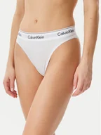 Majtki damskie - Calvin Klein Underwear Figi klasyczne z wysokim stanem LV00QF8319 Biały - miniaturka - grafika 1