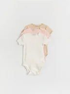 Body dla niemowląt - Reserved - Prążkowane body 3 pack - złamana biel - miniaturka - grafika 1