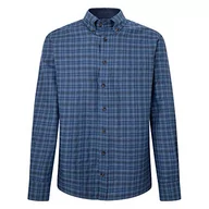 Koszule męskie - Hackett London Męska koszula w kratkę, niebieska (granatowa/niebieska), L, niebieski (granatowy/niebieski), L - miniaturka - grafika 1