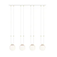 Lampy sufitowe - Emibig GLAM 4 WHITE/OPAL 1115/4 lampa wisząca szklane klosze GLAMOUR 1115/4 - miniaturka - grafika 1