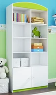 Szafy i szafki dla dzieci - Elior Regał dziecięcy Happy 5X - zielony - miniaturka - grafika 1