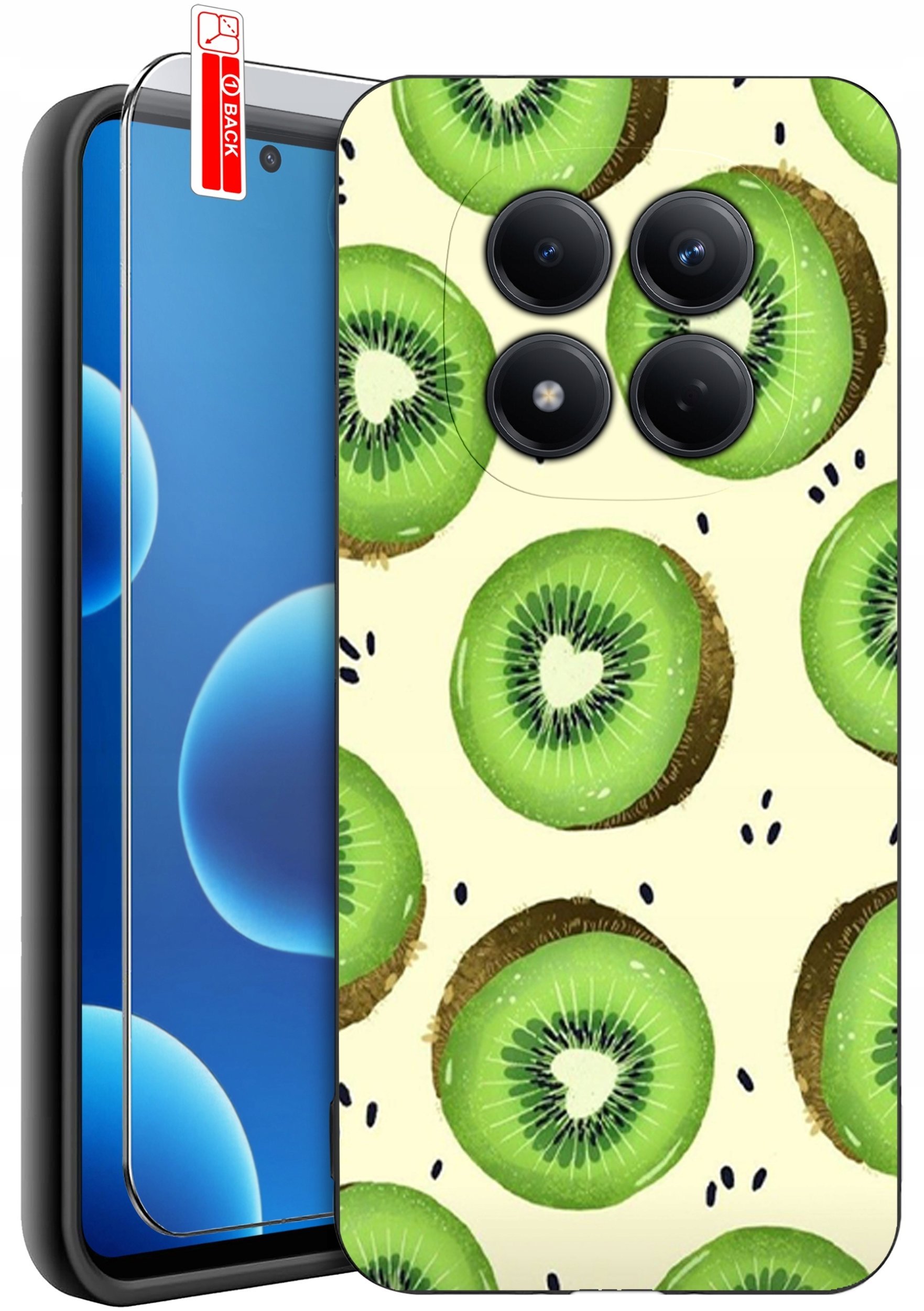 krainaGSM Etui Do Xiaomi Redmi Note 15 Pro 5G Wzory Silikonowe Matt Case + Szkło