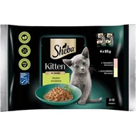 Mokra karma dla kotów - Karma dla kota SHEBA Kitten Kurczak z łososiem (4 x 85 g) - miniaturka - grafika 1
