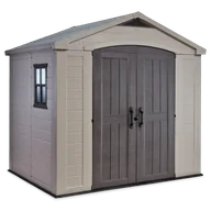 Altany ogrodowe - Keter Domek narzędziowy Factor, kremowy, 256,5x182x243 cm - miniaturka - grafika 1