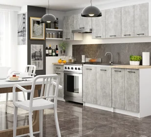Szafka OLIWIA W50 H580 BIAŁA / BETON - Meble kuchenne - miniaturka - grafika 5
