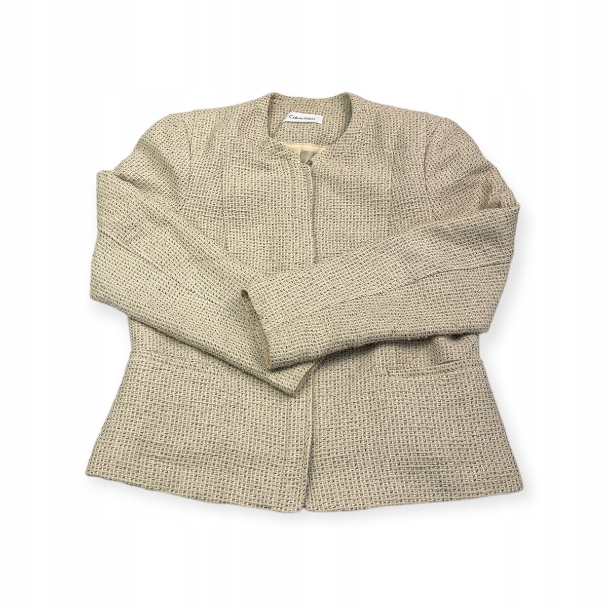 Elegancka marynarka żakiet damski beżowy CALVIN KLEIN M