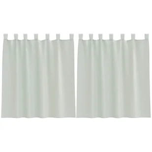 vidaXL Zasłony woalowe z pętelkami 2 szt. Jasnoszary 140x140 cm - Zasłony - miniaturka - grafika 1