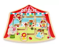 Układanki dla dzieci - Lelin Przesuwanka Cyrk L20092 - miniaturka - grafika 1
