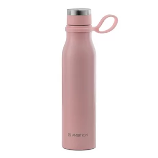 Butelka termiczna ze stali nierdzewnej Silky 480 ml różowa AMBITION - Shakery i bidony sportowe - miniaturka - grafika 1