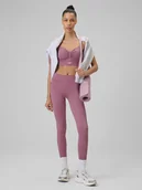Legginsy - 4F Legginsy do jogi bezszwowe szybkoschnące damskie - różowe M/L - miniaturka - grafika 1