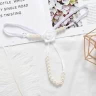 Majtki damskie - Różnokolorowe stringi ozdobne z różą - miniaturka - grafika 1