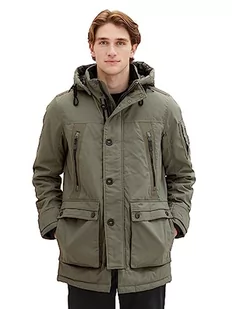 TOM TAILOR parka męska, 32097 - Smokey Olive Green, M - Kurtki męskie - miniaturka - grafika 1