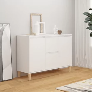 vidaXL Szafka biała 103,5x35x70 cm płyta wiórowa 806103 - Komody - miniaturka - grafika 1