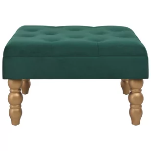 vidaXL Stołek ciemnozielony 60x60x36 cm obity aksamitem 329927 - Pufy i podnóżki - miniaturka - grafika 1