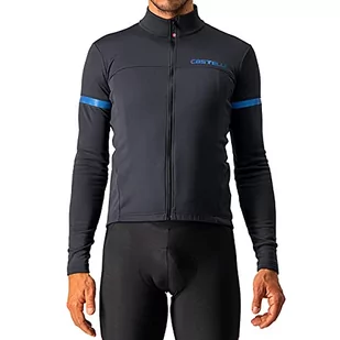 castelli 4521513-085 FONDO 2 JERSEY FZ bluza męska jasnoczarna/niebieska odblaskowa rozmiar XXL - Bluzy męskie - miniaturka - grafika 1