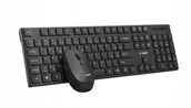 Zestawy myszka + klawiatura - C-Tech C-TECH klawiatura z myszą WLKMC-03, Bezdrátowy set 2.4GHz, CZ, czarny - miniaturka - grafika 1