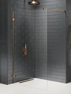 Ścianki i drzwi prysznicowe - Miedziana ścianka prysznicowa 120 cm EXK-7139 Avexa Copper Brushed New Trendy - miniaturka - grafika 1