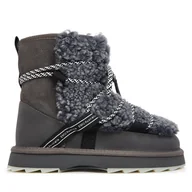 Śniegowce damskie - Śniegowce EMU Australia Blurred Teddy W13196 Szary - miniaturka - grafika 1