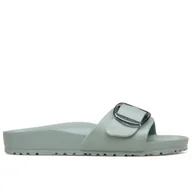 Klapki i japonki damskie - Klapki damskie Birkenstock Madrid Big Buckle 1031422 - zielone - miniaturka - grafika 1