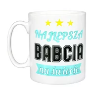 Gadżety dla niej i dla niego - Kubek ceramiczny 321PREZENT Najlepsza Babcia Na Świecie, biały, 320 ml - miniaturka - grafika 1