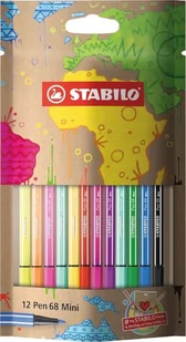 Stabilo Flamastry Pen 68 Mini mySTABILOdesign 12 kolorów - Przybory szkolne - miniaturka - grafika 1