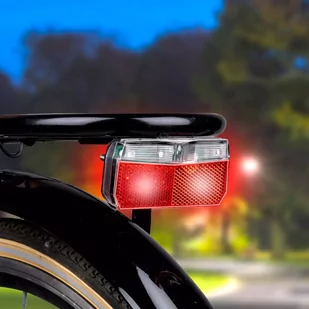 Lampka rowerowa tylna LED na dynamo odblask DUNLOP - Lampki rowerowe - miniaturka - grafika 4