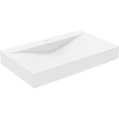 Umywalki - Mexen Poli umywalka nablatowa z konglomeratu 1/O 80 x 48 cm, biała - 23028001 - miniaturka - grafika 1