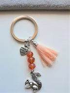 Breloki - Brelok Breloczek Ruda Wiewiórka Serce Chwost - miniaturka - grafika 1