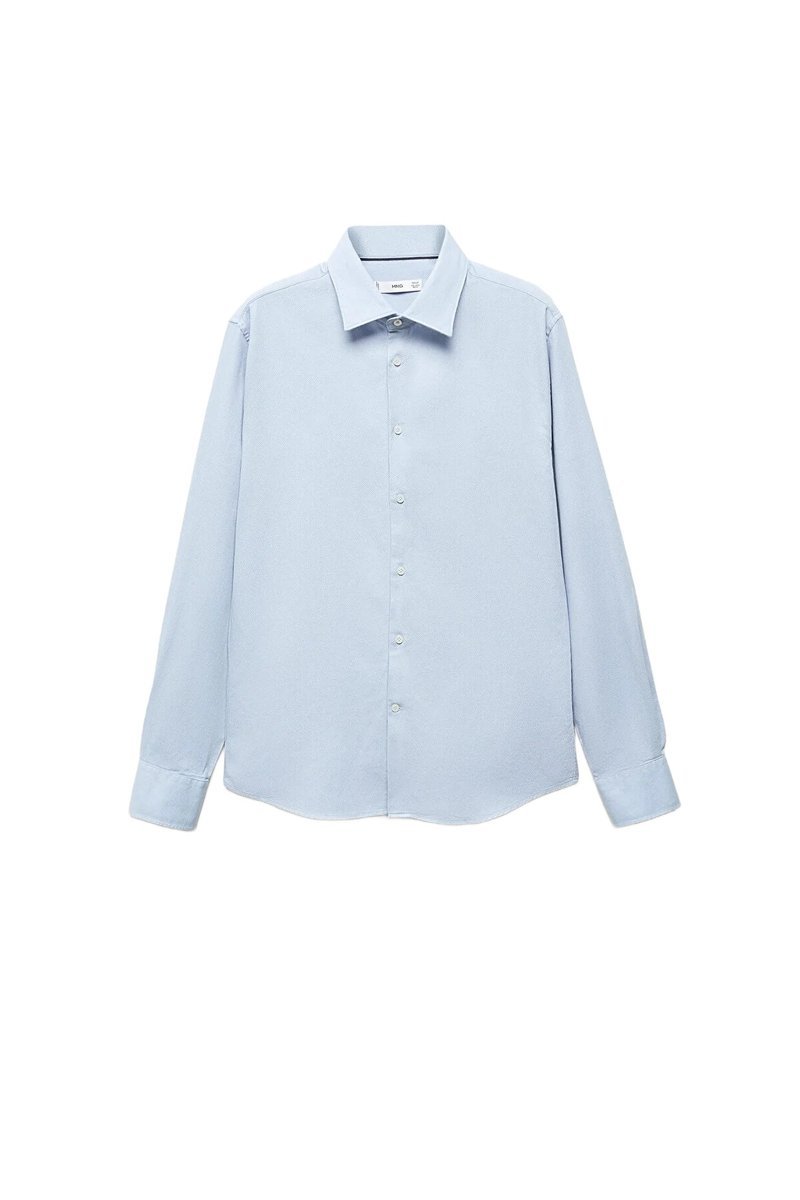 MANGO MAN KOSZULA MĘSKA CASUAL JASNONIEBIESKA DŁUGI RĘKAW S 5DA