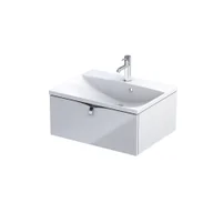 Szafki łazienkowe - Szafka łazienkowa pod umywalkę Oristo Siena 60 cm biały połysk OR45-SD1S-60-1 - miniaturka - grafika 1